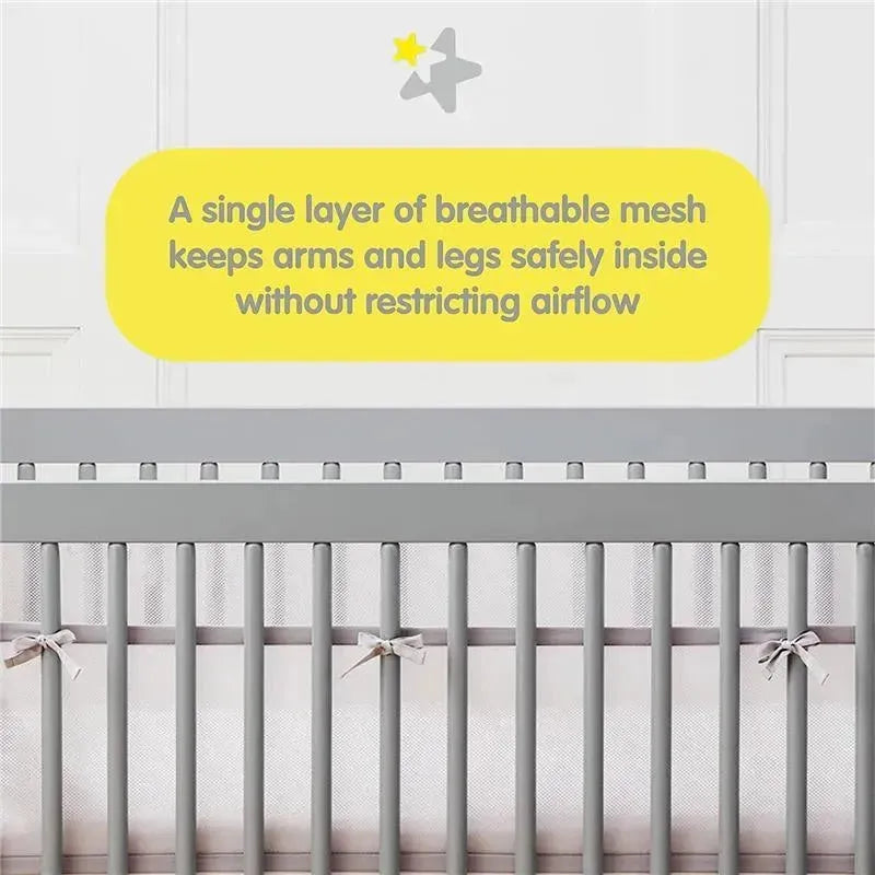 BreathableBaby - Breathable Mesh Liner for Full-Size Cribs, Classic 3mm Mesh, Blue Green Aqua Image 5