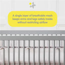 BreathableBaby - Breathable Mesh Liner for Full-Size Cribs, Classic 3mm Mesh, Blue Green Aqua Image 5