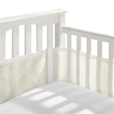 BreathableBaby - Classic Breathable Mesh Crib Liner, Ecru Image 1