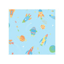 Brewster Modern Style Wallpaper, Blast Off Turquoise Outer Space Image 1