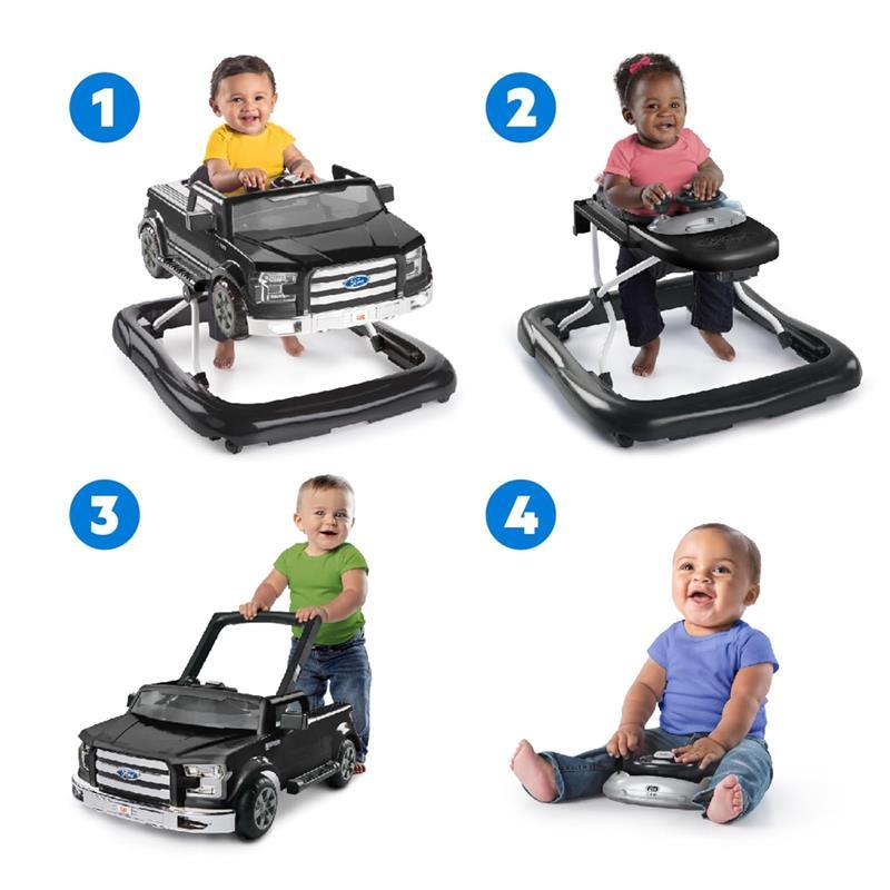 Bright Starts - Ford F-150 4-in-1 Agate Black Baby Activity Center & Push Walker Image 4