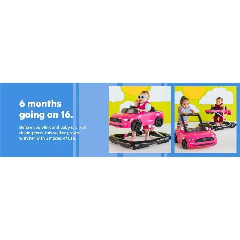 Bright Starts - Ford Mustang 3 Ways To Play Walker - Pink Image 4