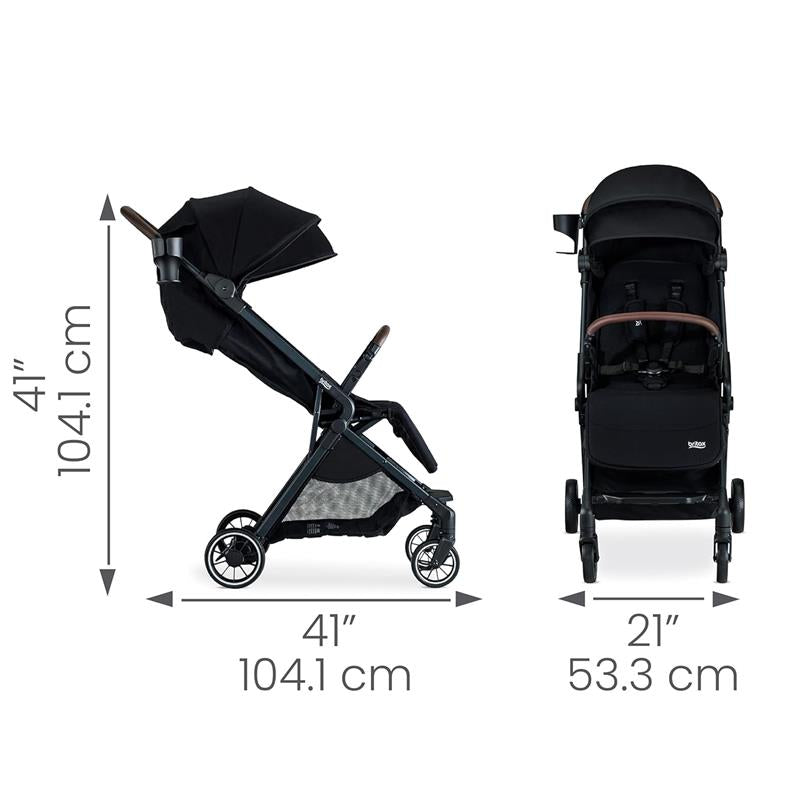 Britax - Juniper Compact On-The-Go Stroller, Raven Black Image 8