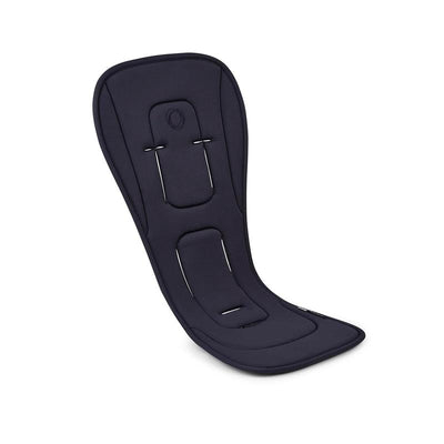 Dual Comfort Seat Liner in Deep Indigo, designed for enhanced comfort in strollers, featuring a soft fabric and adjustable harness openings.