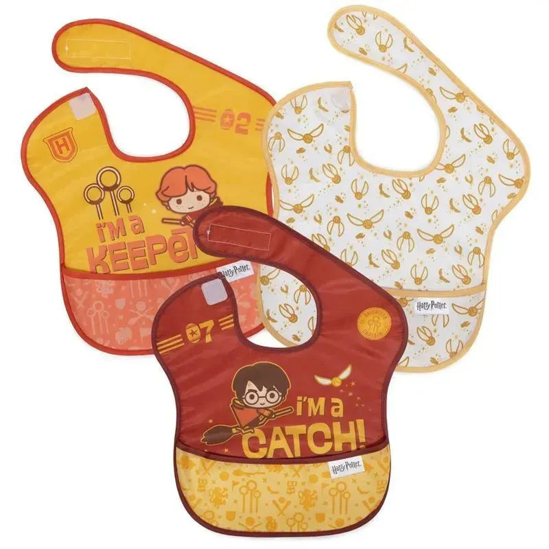 Bumkins 19 - Harry Potter Superbib 3 Pack, Quidditch Image 1