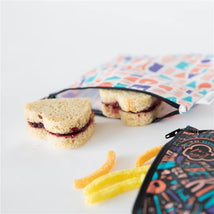 Bumkins 2Pk Reusable Sandwich & Snack Bags, Born This Way Kindness Image 2