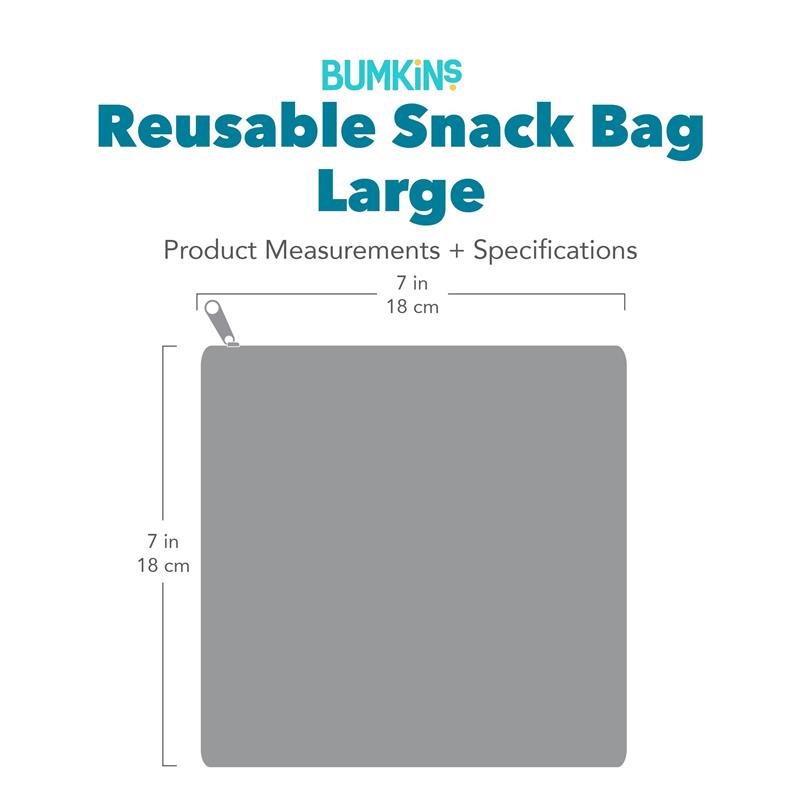 Bumkins 2Pk Reusable Sandwich & Snack Bags, Born This Way Kindness Image 7