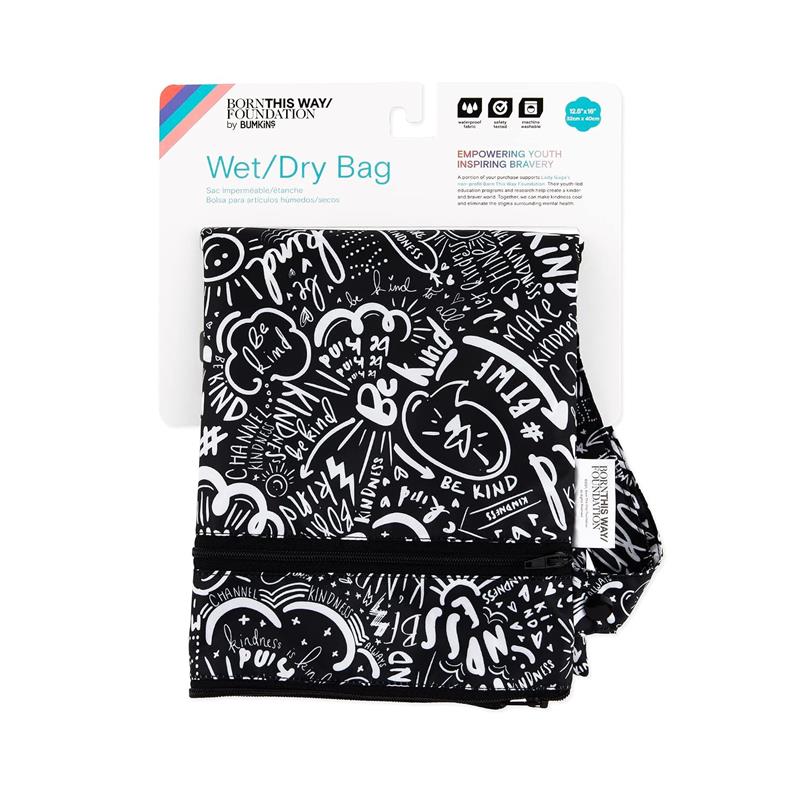 Bumkins Born This Way Foundation Wet/Dry Bag, Be Kind Image 2