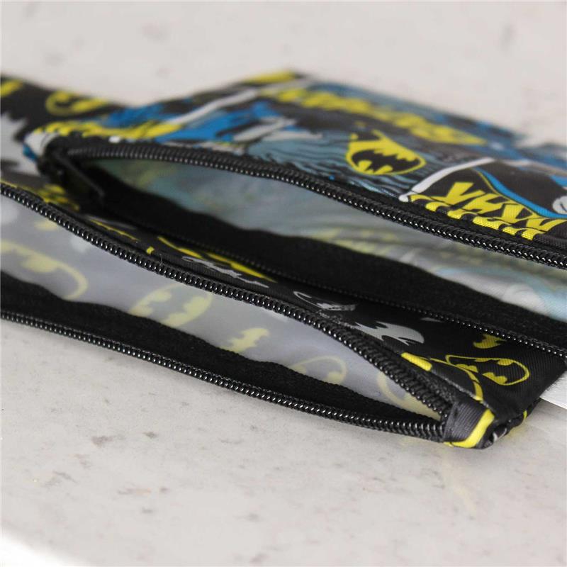 Bumkins DC Comics Reusable Snack Bag, Large, Batman Image 3
