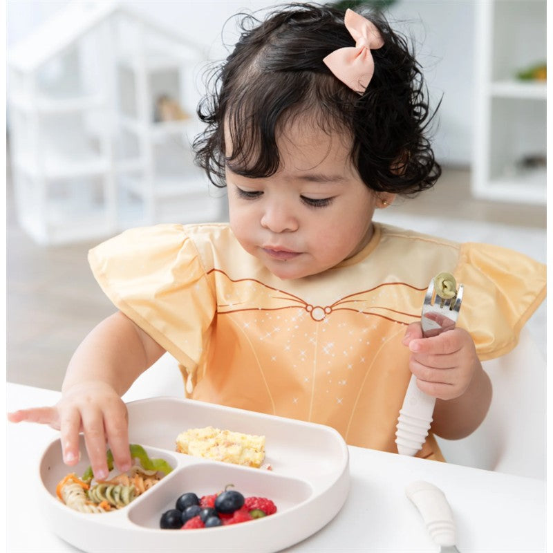 Bumkins Disney Princess Ruffle Apron Bib - Belle Image 4
