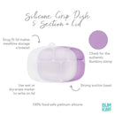 Bumkins - Grip Dish And Stretch Lid, Lavender Image 11