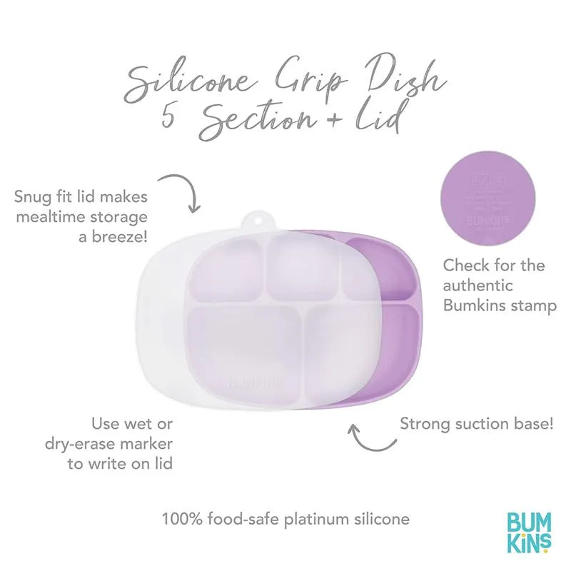 Bumkins - Grip Dish And Stretch Lid, Lavender Image 11