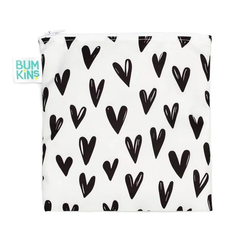 Bumkins Large Reusable Snack Bag, Hearts Image 1