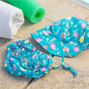 Bumkins Reusable Swim Diaper and Hat, UPF +50, Mermaids Image 6