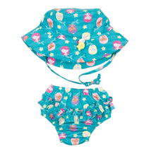 Bumkins Reusable Swim Diaper and Hat, UPF +50, Mermaids Image 2