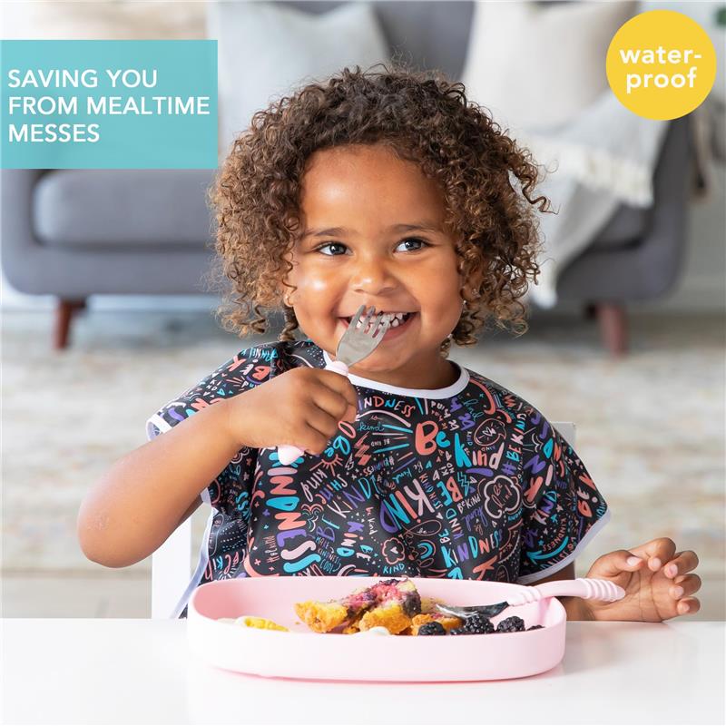 Bumkins Short Sleeve Bib for Toddler & Kids, Born This Way Image 2