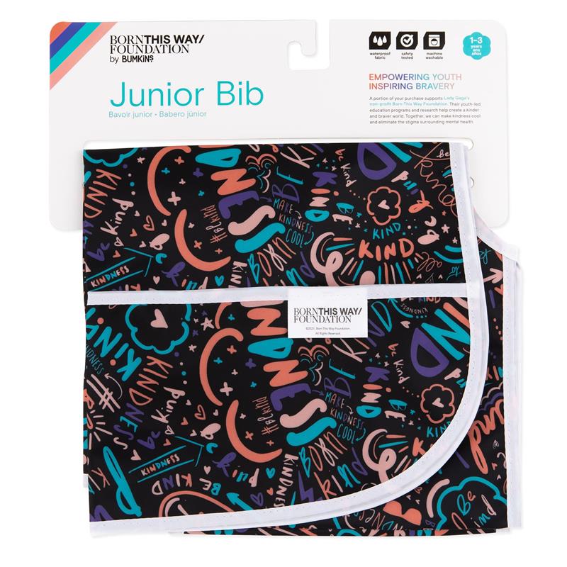 Bumkins Short Sleeve Bib for Toddler & Kids, Born This Way Image 6