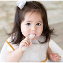 Bumkins Silicone First Feeding Set with Lid and Spoon - Sand Image 3