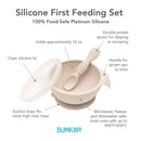 Bumkins Silicone First Feeding Set with Lid and Spoon - Sand Image 6