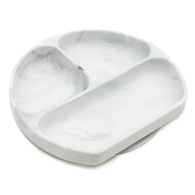 Bumkins Silicone Grip Dish, Marble Image 1