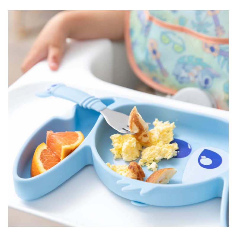 Bumkins Silicone Grip Dish - Stitch Image 3