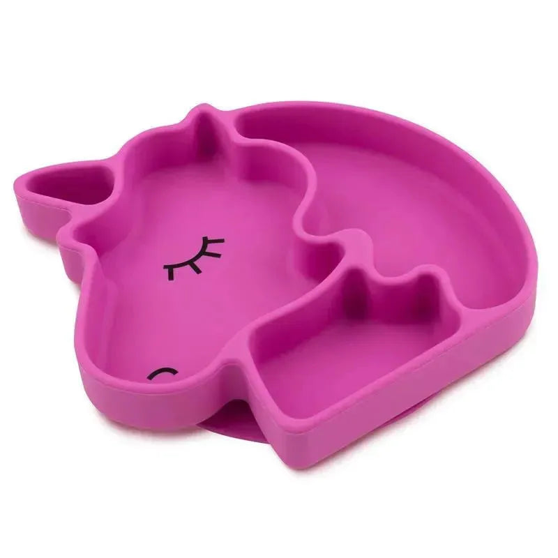 Bumkins Silicone Grip Dish, Unicorn Image 1