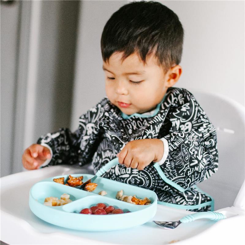 Bumkins Sleeved Bib for Girl or Boy Feeding, Born This Way Image 3