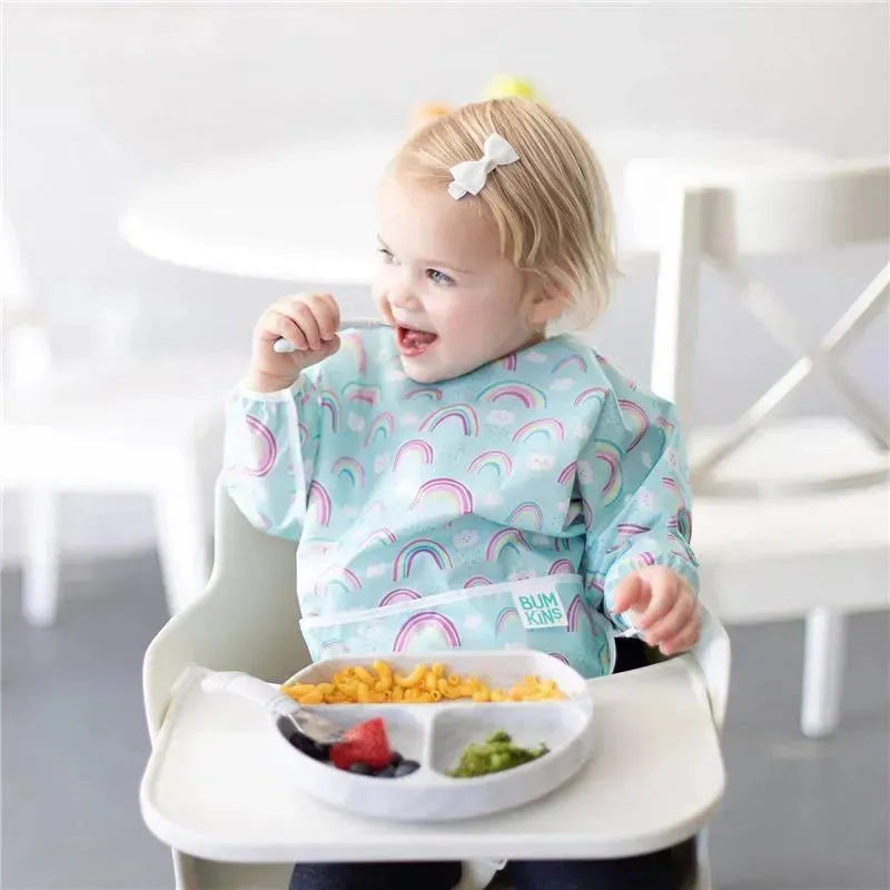 Bumkins - Sleeved Bib, Rainbows Image 3