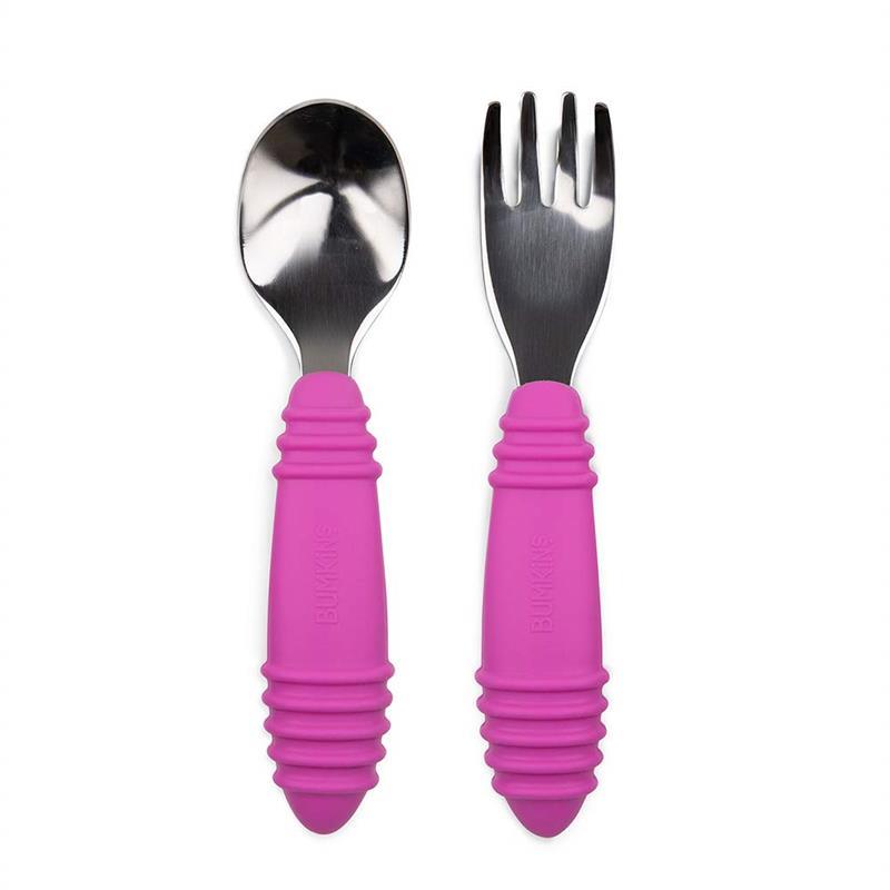 Bumkins - Spoon & Fork, Fuscia Image 1