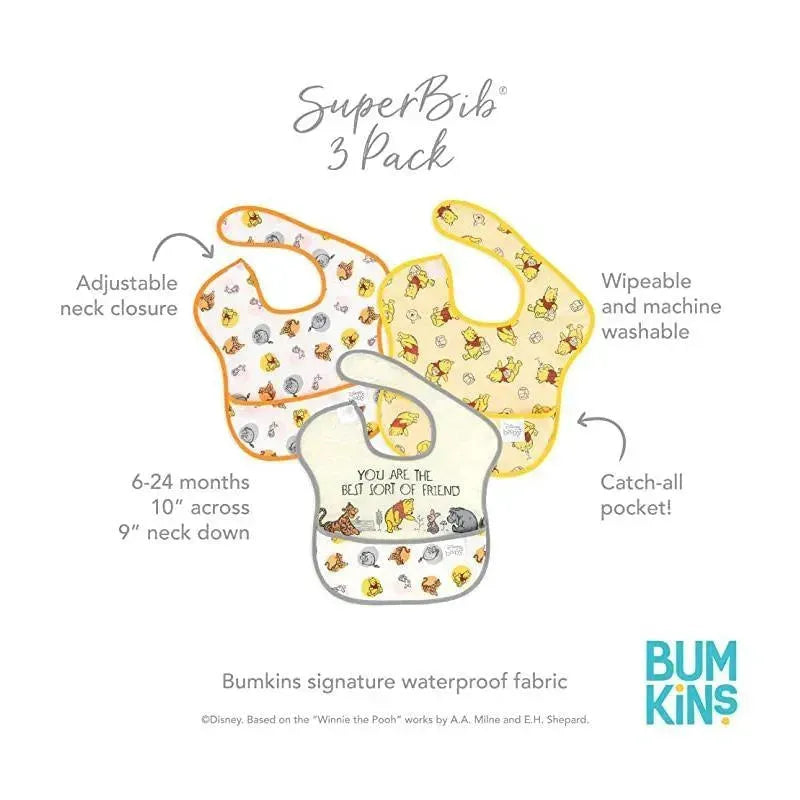 Bumkins Superbib 3Pack : Pooh Vear And Friends Image 4