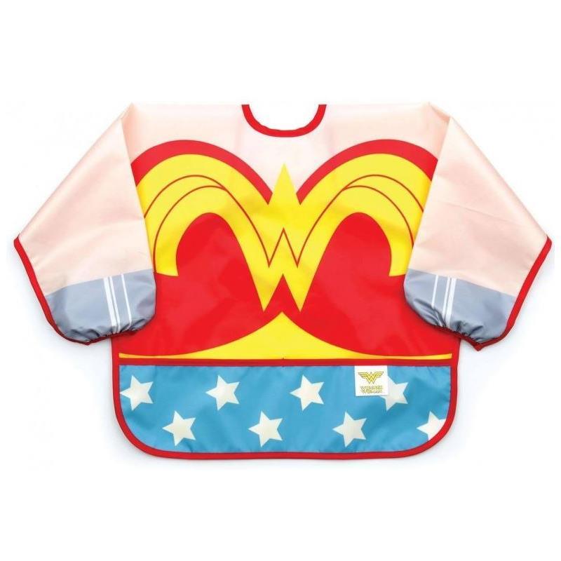 Bumkins Wonder Woman Comics Costume Sleeved Bib Image 1