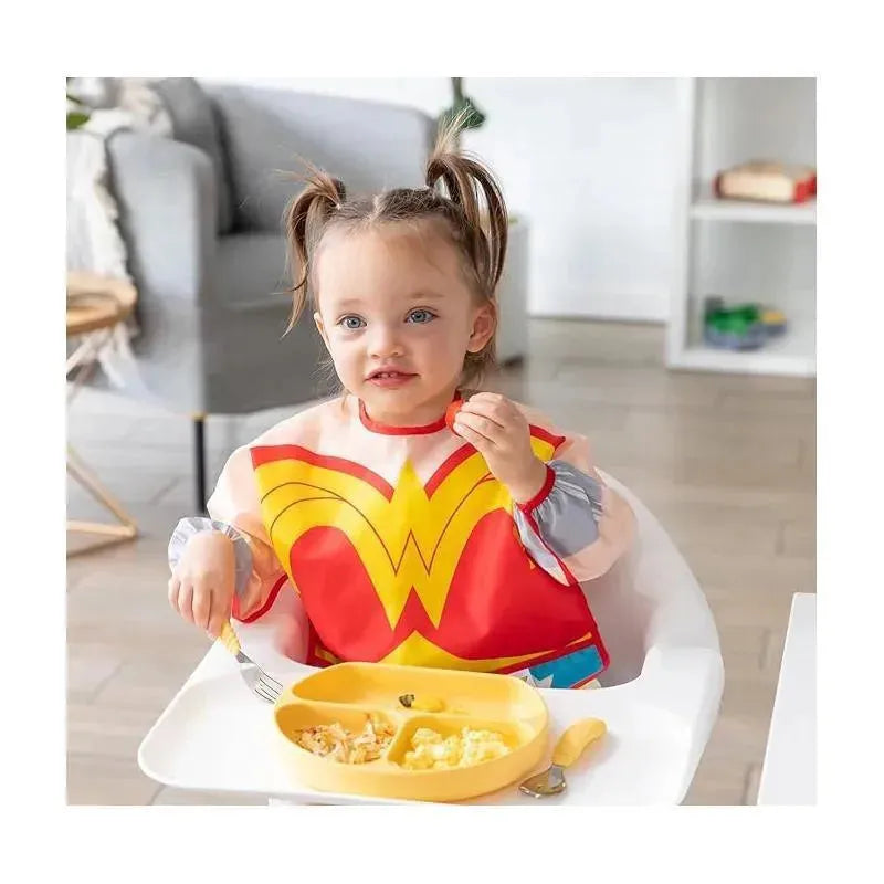 Bumkins - Wonder Woman Comics Costume Sleeved Bib Image 2