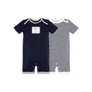Burts Bees - 2Pk Baby Boy Honey Bee Shortalls, Midnight Image 1