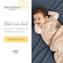 Burts Bees 2Pk Good Night Sky Organic Cotton Crib Sheets Set, Ice Flow