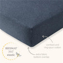 Burts Bees 2Pk Good Night Sky Organic Cotton Crib Sheets Set, Ice Flow