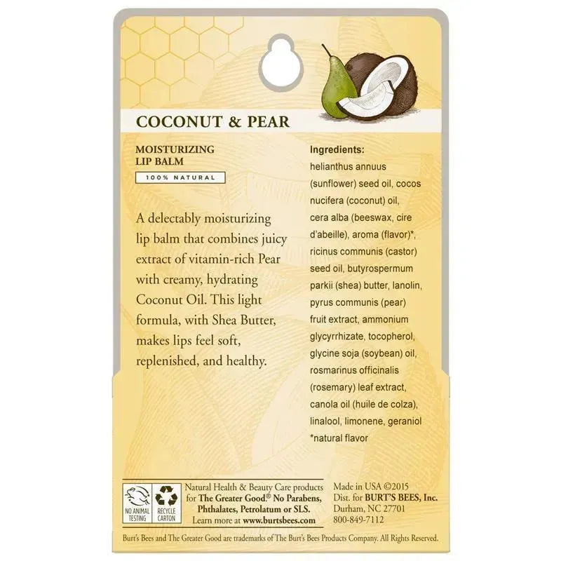 Burts Bees - 2Pk Lip Balm Coconut & Pear Image 4