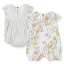 Burts Bees 2Pk Tulip Field Bubble Romper Set Image 3