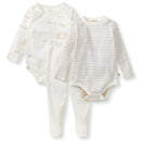 Burts Bees - 3Pk Amsterdam Bodysuit & Pant Set Eggshell Image 1