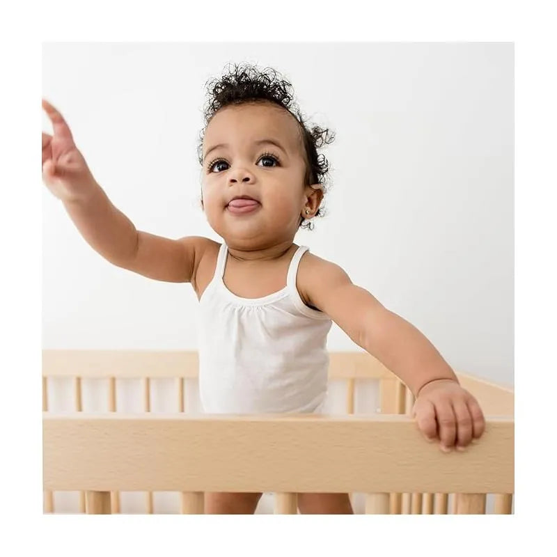Burts Bees - 3Pk Baby Short Long Sleeve One Piece Bodysuits, Cloud Image 3