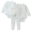 Burts Bees 3Pk Frog Baby Boy Bodysuit & Pants Set Image 1
