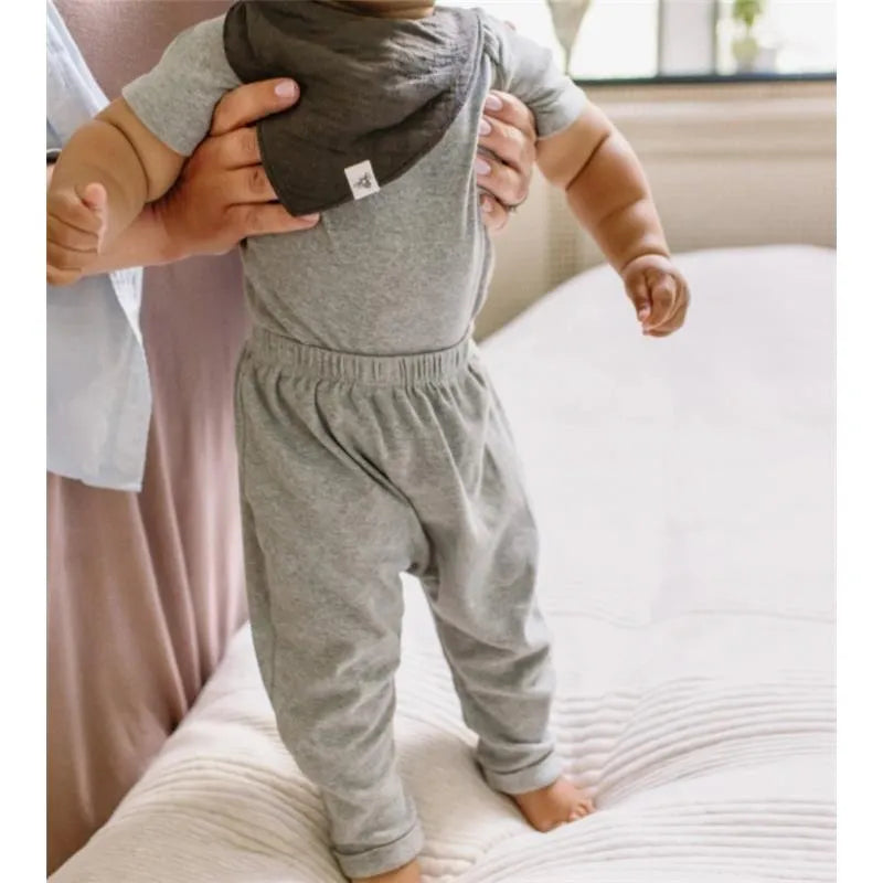 Burts Bees - 3Pk Organic Cotton Baby Harem Pants, Ash Image 2