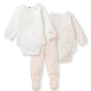 Burts Bees 3Pk Origami Baby Girl Bodysuit & Pants Set Image 3