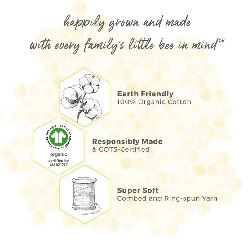 Burts Bees - 5Pk Bee Essential Organic Burp Cloths, Cloud Image 5