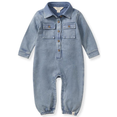 Burts Bees - Acid Wash Infant Jumpsuit Flint Image 1