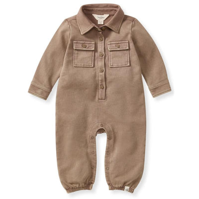 Burts Bees - Acid Wash Infant Jumpsuit Ginger Loaf Image 1