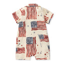 Burts Bees American Flag Baby Boy Romper Image 3