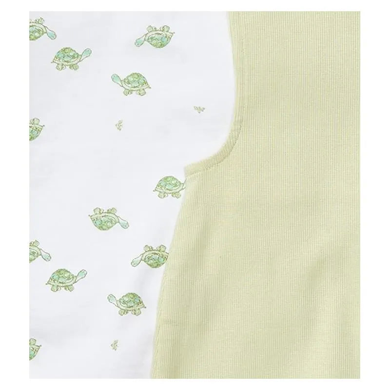 Burts Bees - Baby Boy Tortoise Jumpsuit & Bodysuit Set, Mint Tea Image 2
