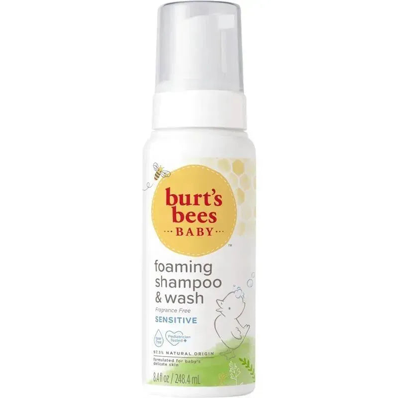 Burt's Bees - Baby Foaming Shampoo & Wash, Sensitive, 8.4 Fl Oz Image 1