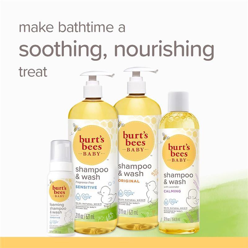 Burt's Bees - Baby Foaming Shampoo & Wash, Sensitive, 8.4 Fl Oz Image 6