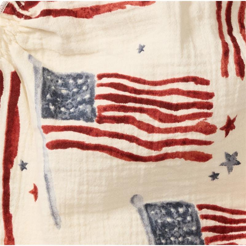 Burts Bees Baby Girl American Flag Girl Tank & Shorts Set Image 4